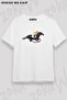 Unisex Oversize Fit Horse and Rider Design Printed Tshirt