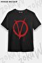 Unisex Oversize Mold Logo Movie V for Vendetta Design Printed Tshirt