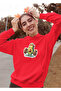 Bar Avocado Printed Women's Cotton Long Sleeve Shardonlu 3 Thread Hooded Sweatshirt - 2