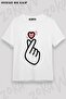 Unisex Oversize Mold Bts Heart Design Printed Tshirt