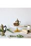 Marble White 25 Cm Gold Baroque Foot Presentation Plate - 2