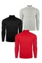 3 Pack Men's Turtleneck Fishing Knitwear Sweater