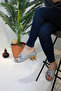 Soft and Lightweight Thick Soled Women's Sports Slippers with Anchor Buckle Beige - 7