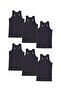 Ribana Black Boy's Sports Undershirt 7-8 Years Old Pack of 6