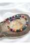 Evil Eye, Real Mixed Agate Natural Stone Necklace 8 mm (Gift, Valentine's Day, Mother's Day) - 3