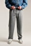 Men's Baggy Loose Fit Pique Trousers with Back Pockets