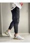 Men's Black Summer Cargo Pocket Slim Fit Sweatpants Skinny Leg Jogger - 2