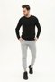 Men's Summer Gray Pocket Sweatpants Cotton Printed Skinny Leg Jogger