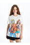 Crew Neck Printed Short Sleeve Women's T-Shirt - 2
