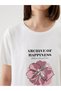 Lcw Dream Pink Crew Neck Floral Women's Pajamas Set - 3