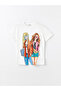 Crew Neck Printed Short Sleeve Women's T-Shirt - 6