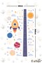 Space Themed Height Measurer Kids Room Sticker - 2