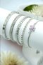 5-Piece Elevator Pink Lotus Detail Silver Color Women's Bracelet Set - 2