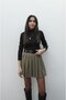 Black Supima Cotton Turtleneck Blouse