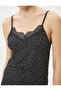 Pajamas Top with Straps and Lace Detail Polka Dot - 5