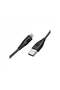 كابل USB A إلى Lightning RP-CB1028 بطول 3 متر من النايلون باللون الأسود - 2