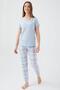8592 Dream Blue Women's Short Sleeve Pajamas Set - 2