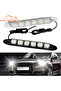 Black Shell 2X Day Light Car Led DRL Daytime Running Light Flexible 6LED Parking White Waterproof Dr - 2