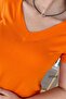 V-Neck Cotton Viscose T-Shirt - 3y046 - 3
