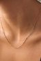 Steel Ball Chain Thin Herringbone Snake Chain Necklace Thin Italian Chain 1mm Exquisite Minimal 45cm - 4