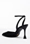 Stiletto Shoes High-Heeled Stiletto Ankle-Strap Stone-Embellished Shoes - 6