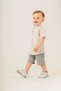 Stylish Shirted Striped Waist-Adjustable Short-Sleeve Shorts 2-Piece Set Children and Baby Clothing - 3