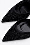 Stiletto Shoes High-Heeled Stiletto Ankle-Strap Stone-Embellished Shoes - 7
