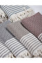 Natural Buldan Work Arms Knitted Sofa Sofa Bed Seat Cover 180x300 Large Size Cotton Woven - Brown - 5