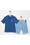Style Lakos Leaf Pattern Adjustable Waist Short Sleeve Shorts Set of 2 - 4