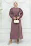 Dusty Rose Pleated Slit Set - 19239 - 3