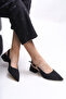Iohsevel women's high heeled shoe 0012124 matte black - 2