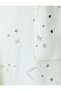 Polar Pajama Top Buttoned Shirt Collar Glitter Stars and Moon Printed - 6