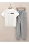 Paris Printed Tracksuit Set T-Shirt Jogger Sweatpants - Bottom Top Set