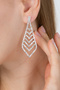Women's Direction Detailed Tie Motif Dangle Tiny Zircon Stone Earrings Trend Elegant Daily Bijouterie