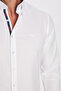 White Oxford Texture Shirt - Men's, Slim Fit, Long Sleeve, Easy Ironing, Buttoned Collar - 3