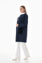 Dark Blue Winter Daily Pocket Jacket Coat Height 90 cm - 5