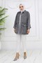 Stone Embroidered Pocket Denim Jacket Gray 7902 - 4
