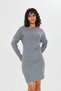 Women's Smoked Color Boat Neck Mini-Size Dress - 6