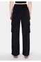 Regular Fit Mid Waist Straight Women's Black Sweatpants Cl 1072561 - 2