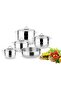 9 Piece Cookware Set Stainless Steel 18/10 Turkey Made Silver - 5