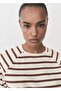 Striped Round Neck Sweatshirt - 7