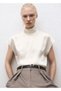 Silk Blouse with High Collar