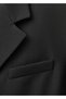 Straight Cut Button Blazer Jacket - 5