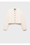 Striped Collar Crop Jacket - 3
