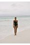 Asymmetrical Swimsuit with Metallic Details - 2