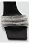 Strass Stone Heel Sandals - 3