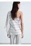 Striped Asymmetrical Blouse - 4