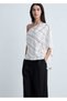 Striped Asymmetrical Blouse - 5