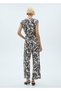 Belted patterned jumpsuit - 4