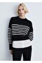 Combined Knit Pattern Sweater